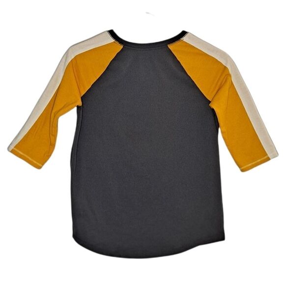 Cat & Jack Brighten Someone's Day Tee Grey Yellow Pink Large (10-12) (Girls) - Picture 2 of 5